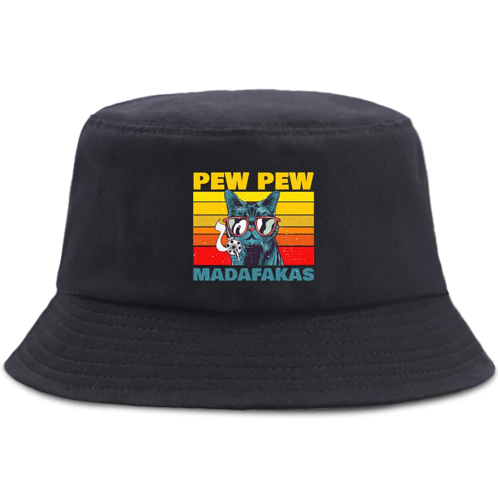 Pew Pew Madafakas Black Cat Bucket Cap