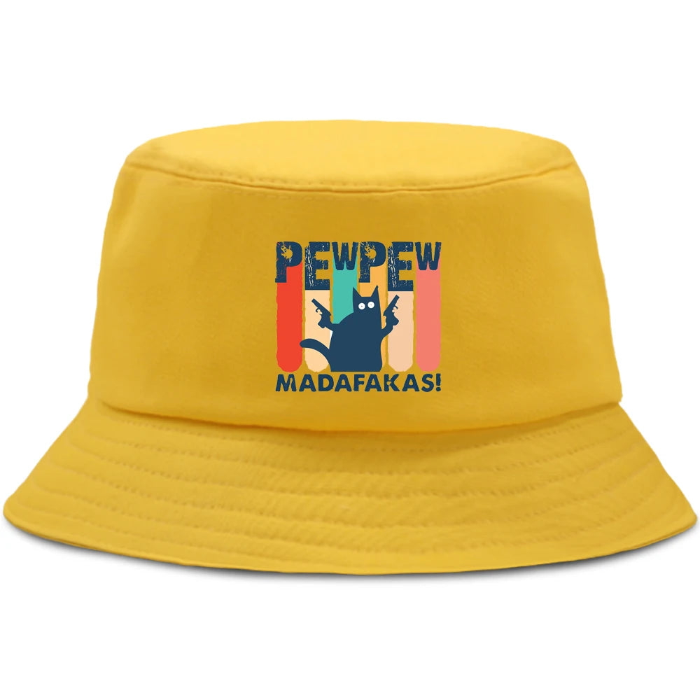 Pew Pew Madafakas Black Cat Bucket Cap