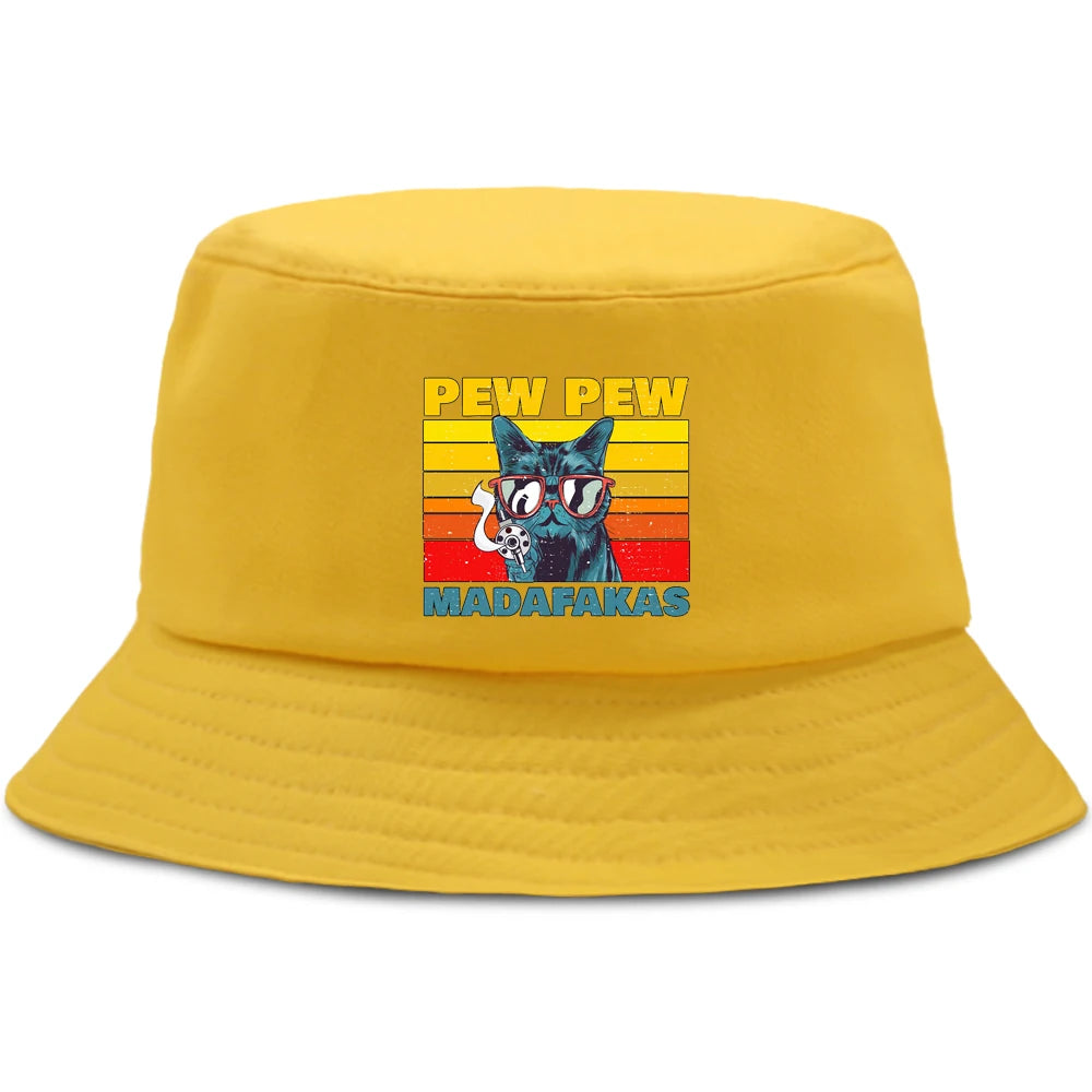 Pew Pew Madafakas Black Cat Bucket Cap