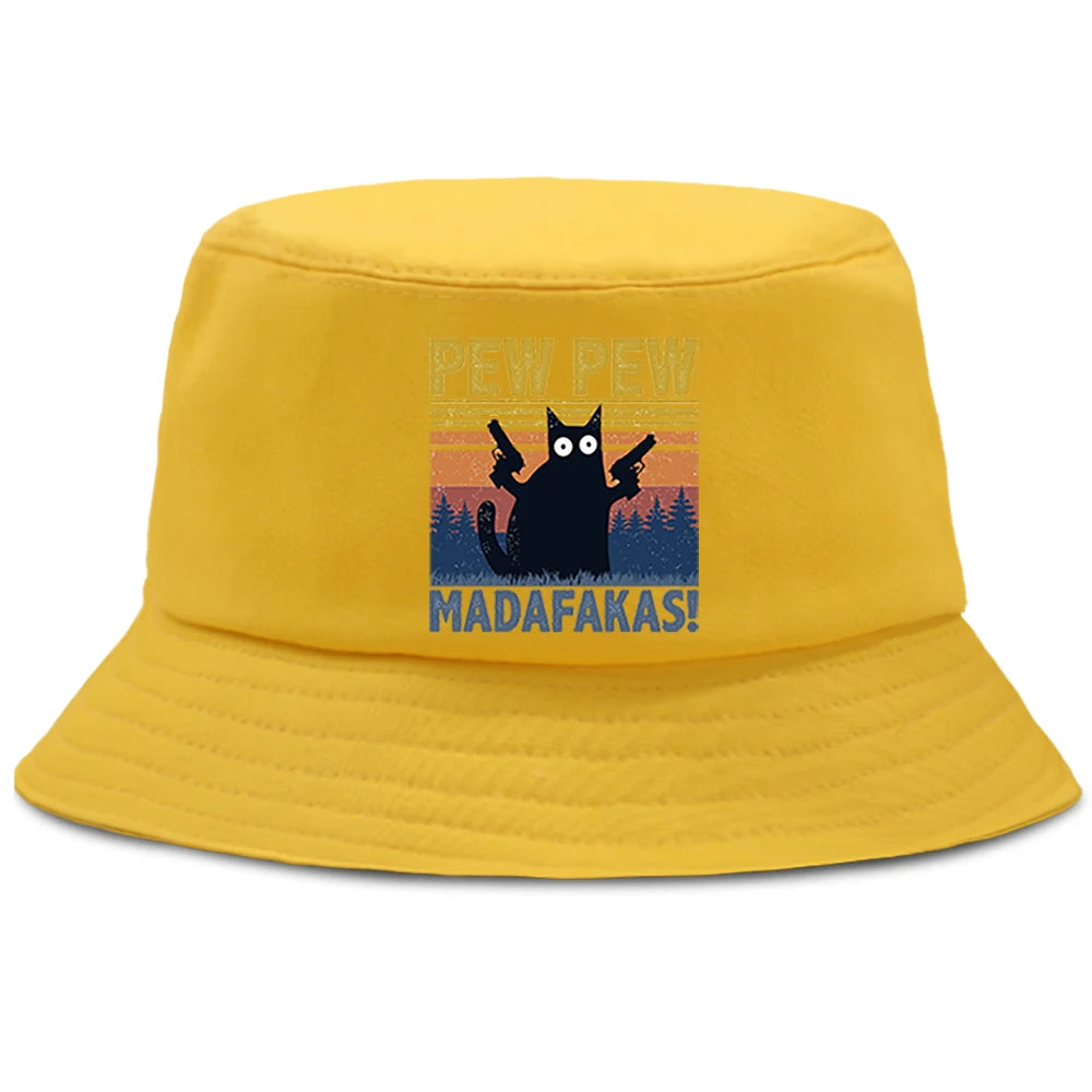 Pew Pew Madafakas Black Cat Bucket Cap