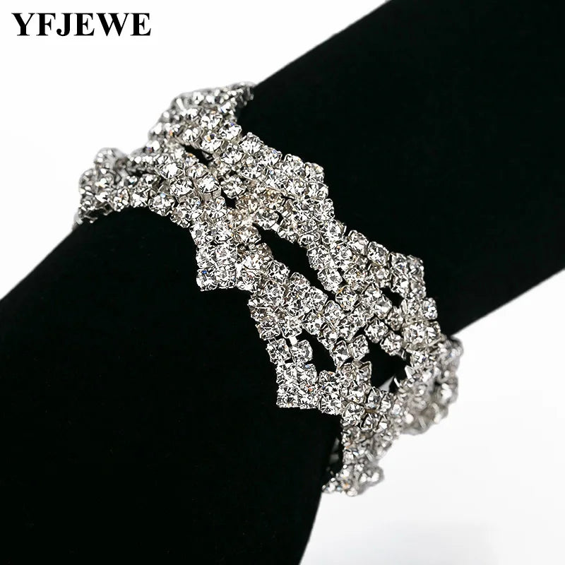 Silver Crystal Chain Bracelet