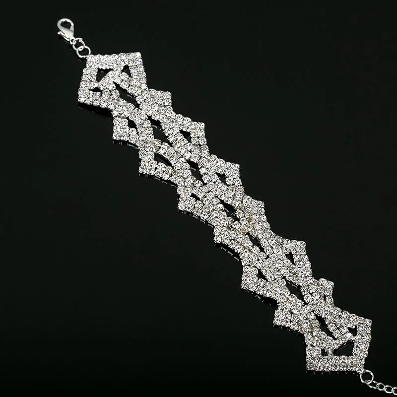 Silver Crystal Chain Bracelet