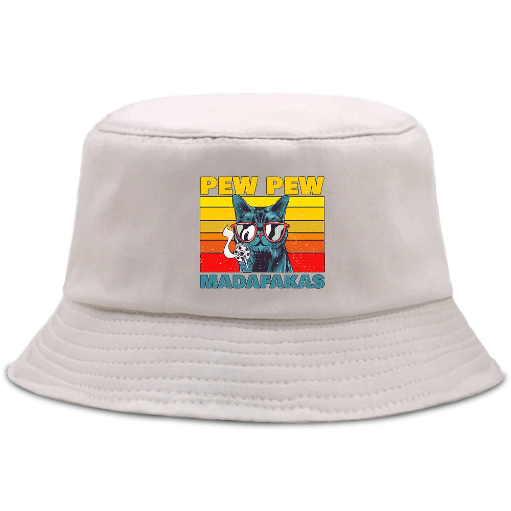 Pew Pew Madafakas Black Cat Bucket Cap