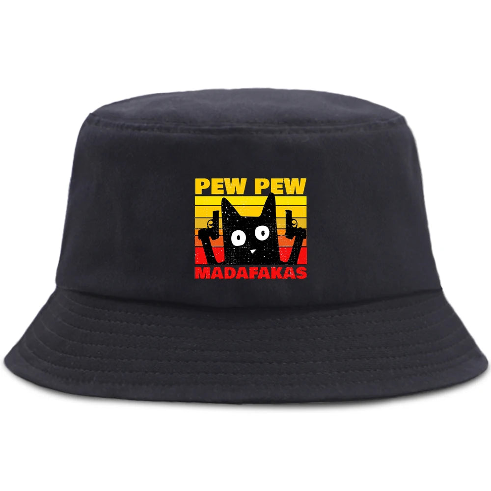 Pew Pew Madafakas Black Cat Bucket Cap