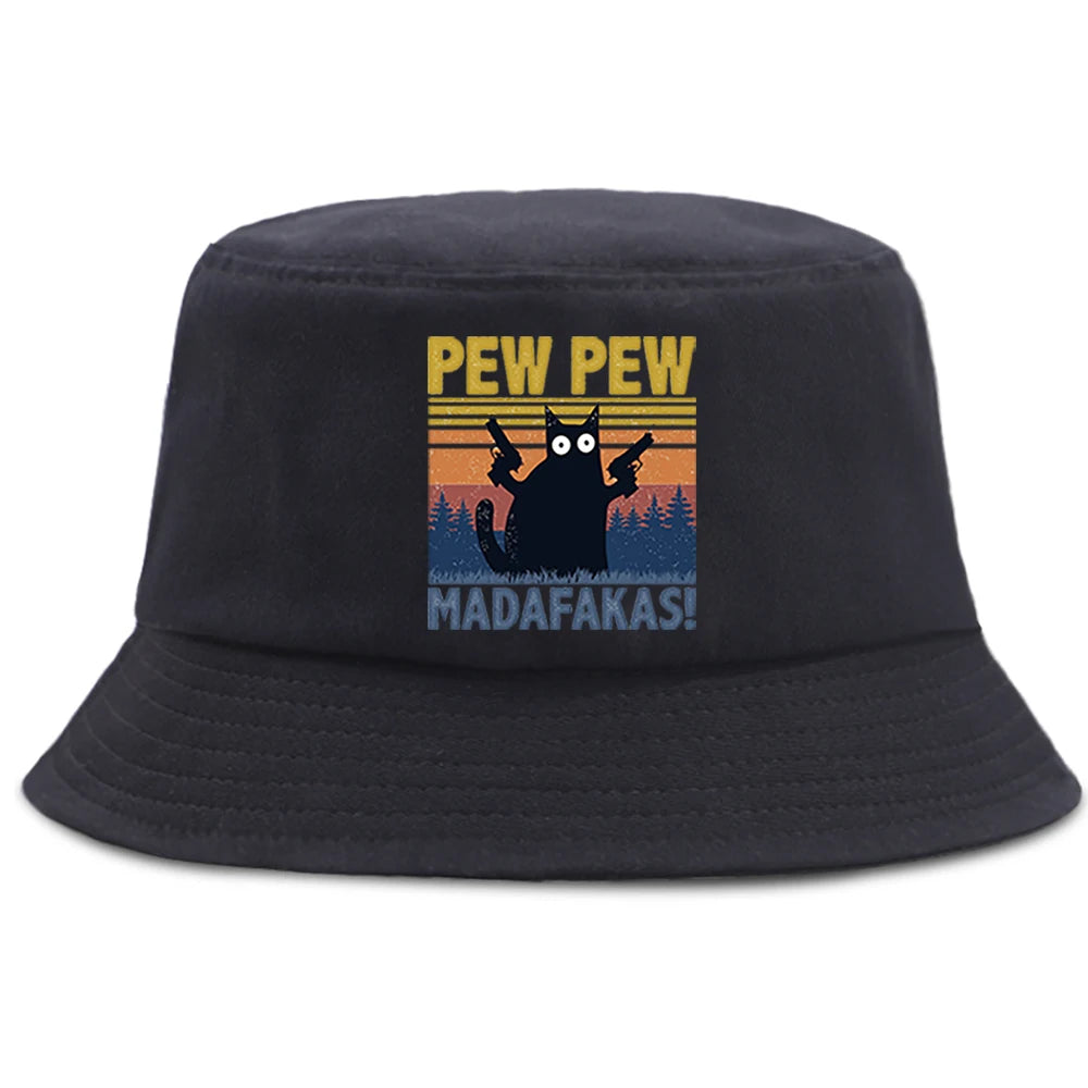 Pew Pew Madafakas Black Cat Bucket Cap