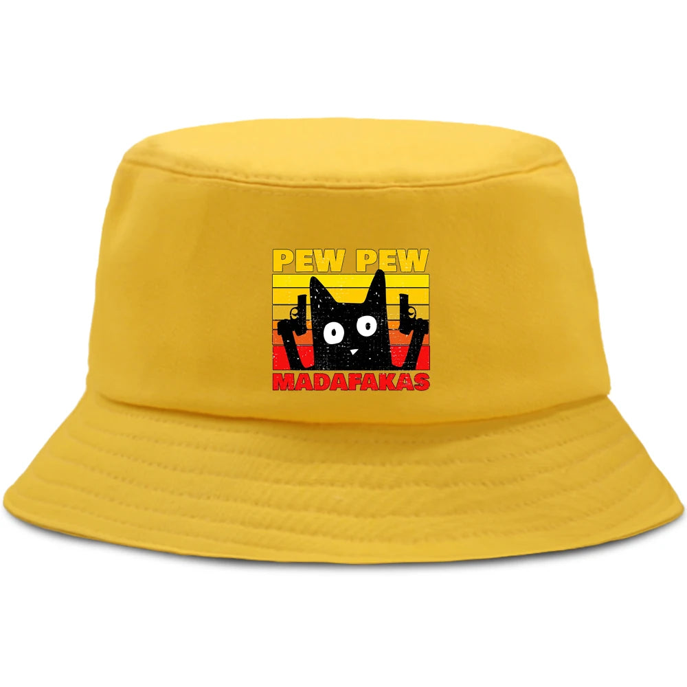 Pew Pew Madafakas Black Cat Bucket Cap