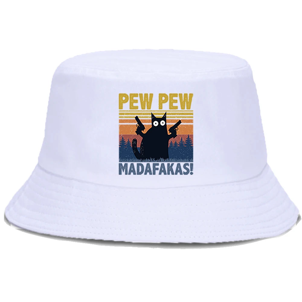 Pew Pew Madafakas Black Cat Bucket Cap