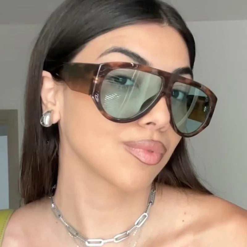 Retro Oversized Oval Sunglasses