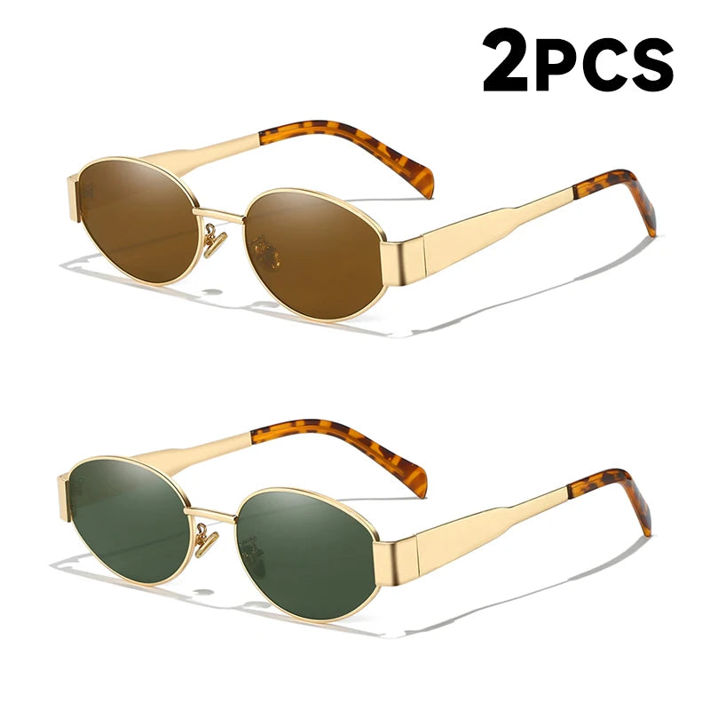 Alloy Oval Sunglasses