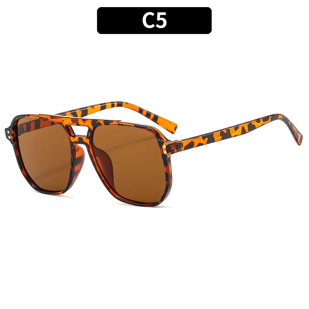 Vintage Square Polygon Sunglasses
