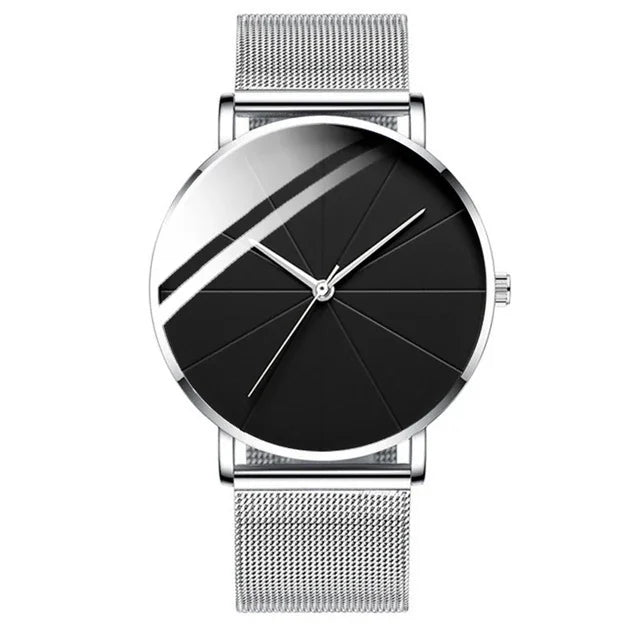 Men's Minimalist Ultra-Thin Mesh Belt Quartz Watch
