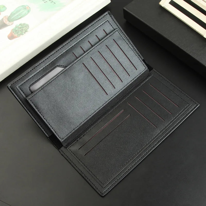 Men's Luxury Slim Leather Bifold Wallet