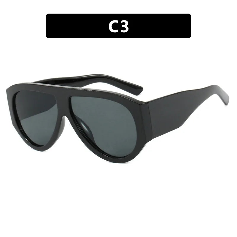Retro Oversized Oval Sunglasses