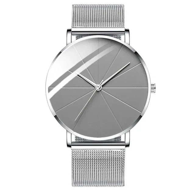 Men's Minimalist Ultra-Thin Mesh Belt Quartz Watch