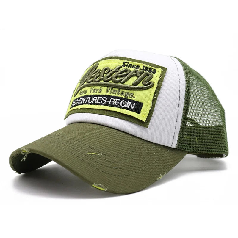 Letter Embroidery Trucker Hat