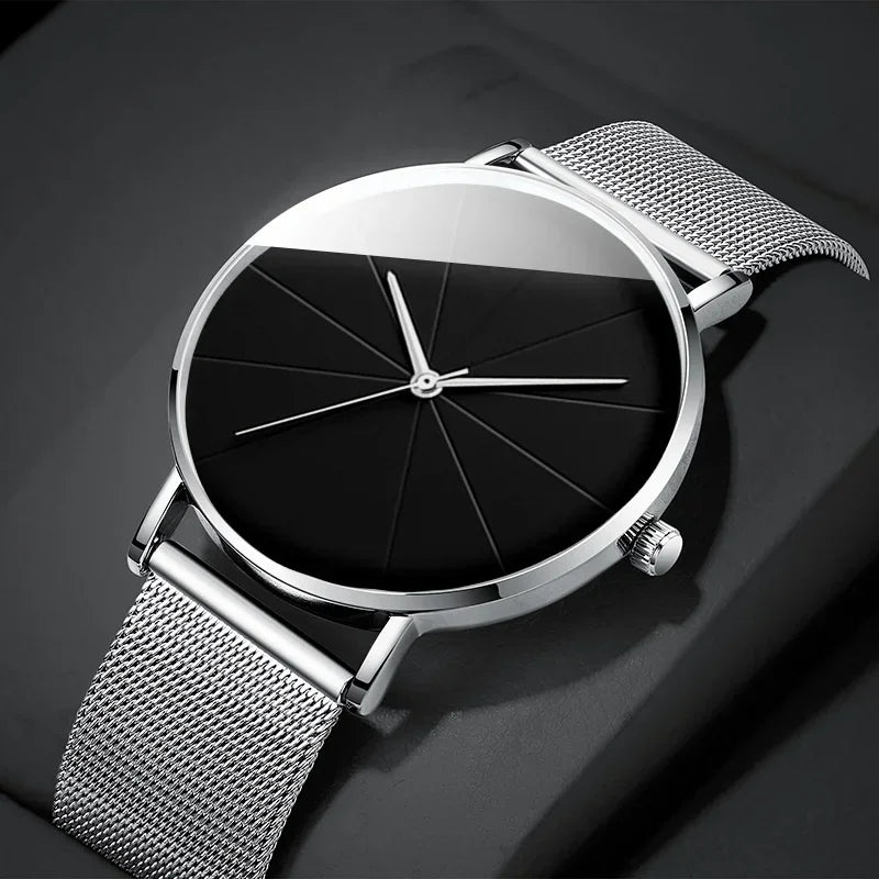 Men's Minimalist Ultra-Thin Mesh Belt Quartz Watch