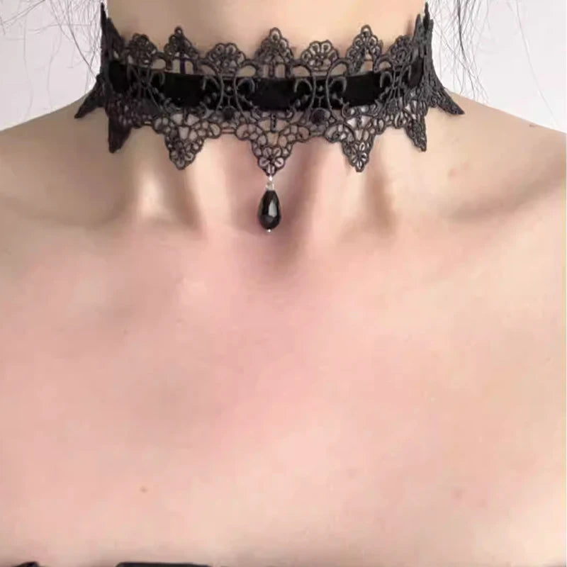 Gothic Lace Velvet Choker