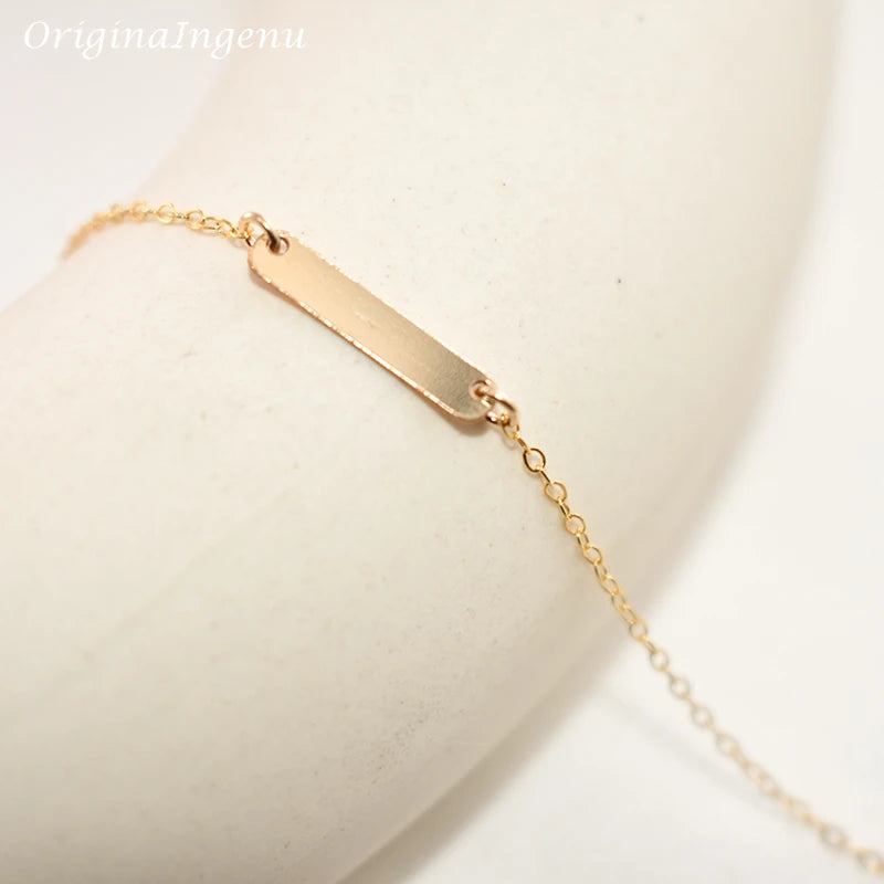 14K Gold Filled Bar Bracelet