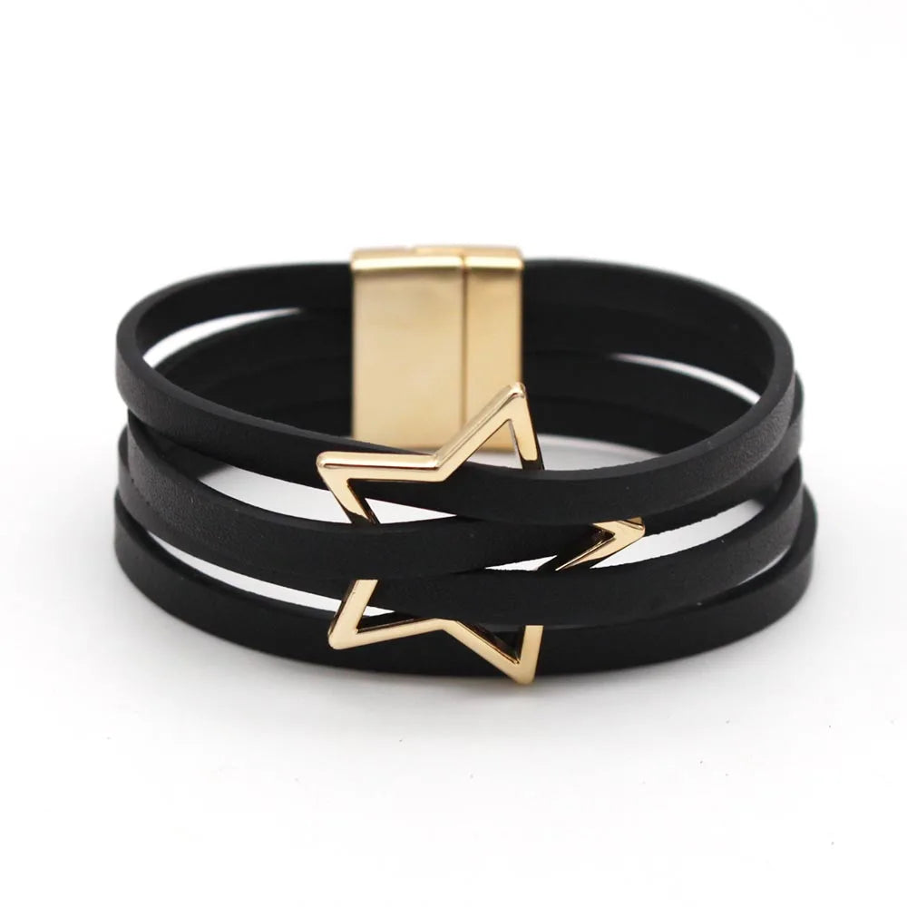 Multilayer Leather Wrap Bracelet