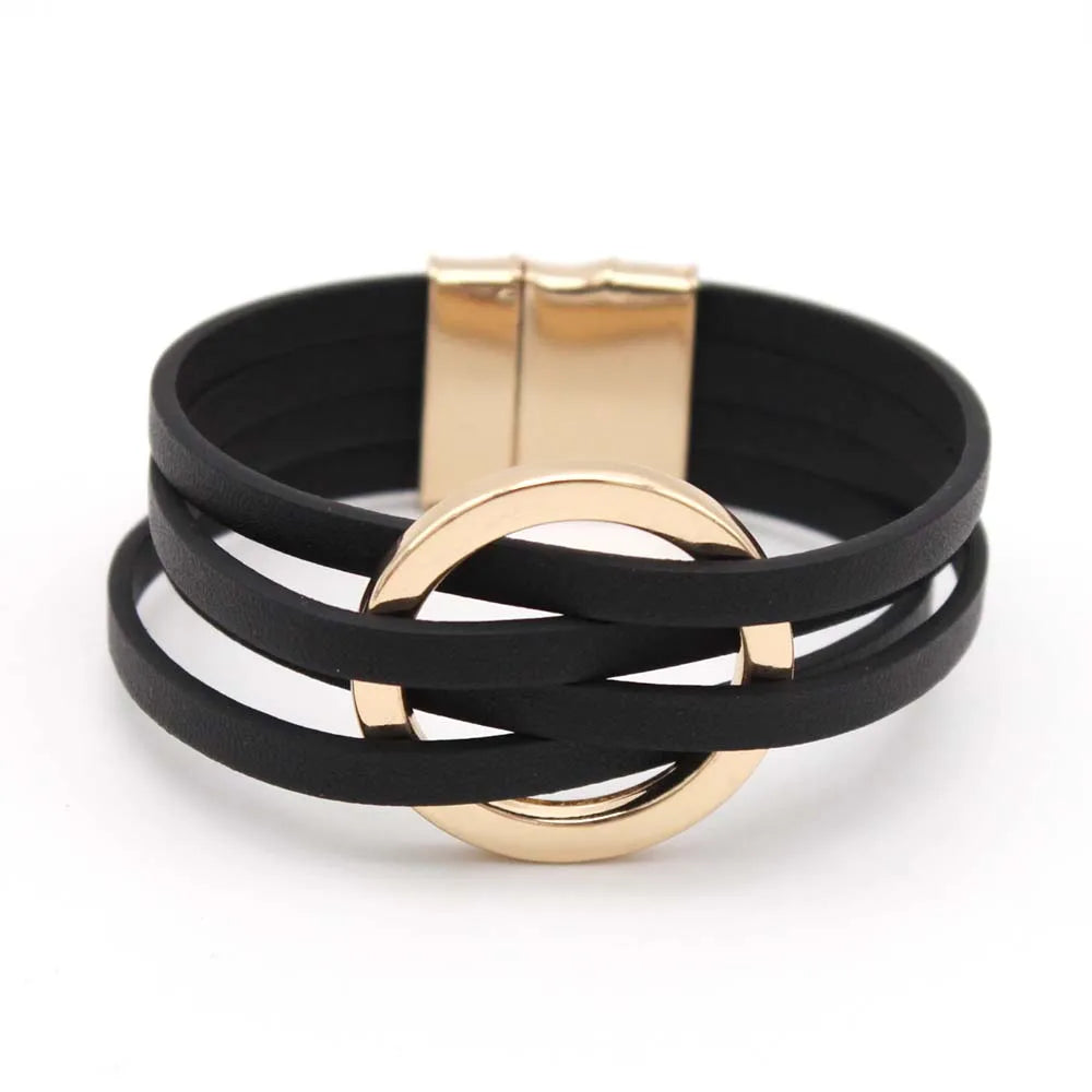 Multilayer Leather Wrap Bracelet