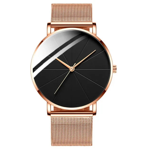 Men's Minimalist Ultra-Thin Mesh Belt Quartz Watch