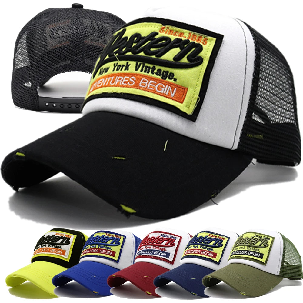 Letter Embroidery Trucker Hat