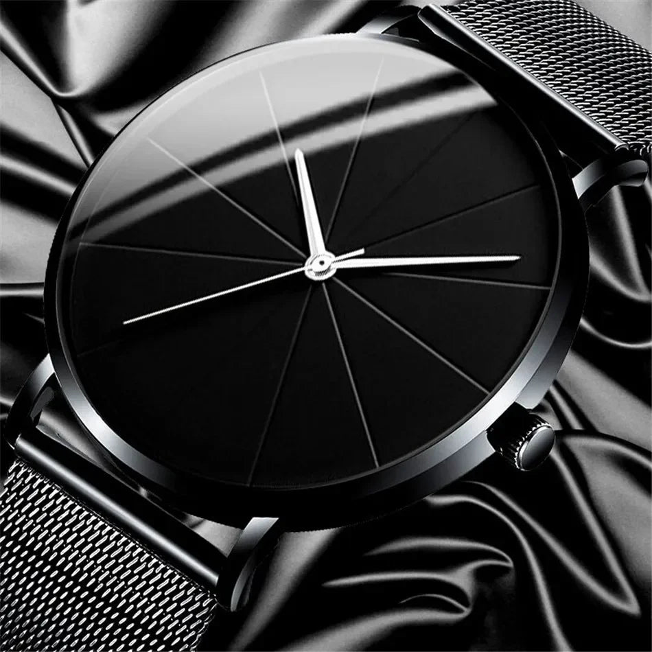 Men's Minimalist Ultra-Thin Mesh Belt Quartz Watch