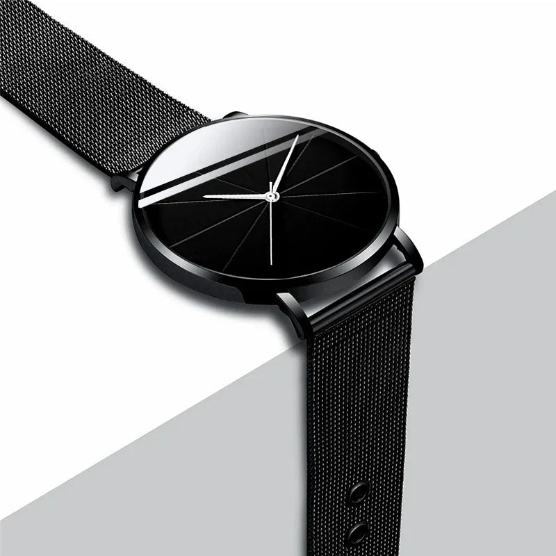 Men's Minimalist Ultra-Thin Mesh Belt Quartz Watch