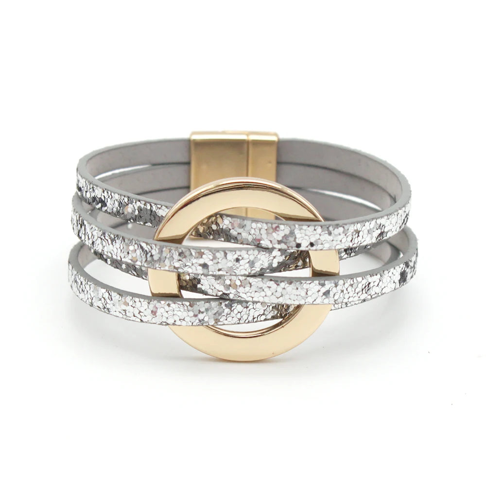 Multilayer Leather Wrap Bracelet