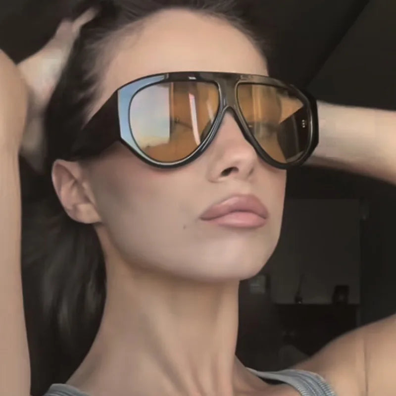 Retro Oversized Oval Sunglasses