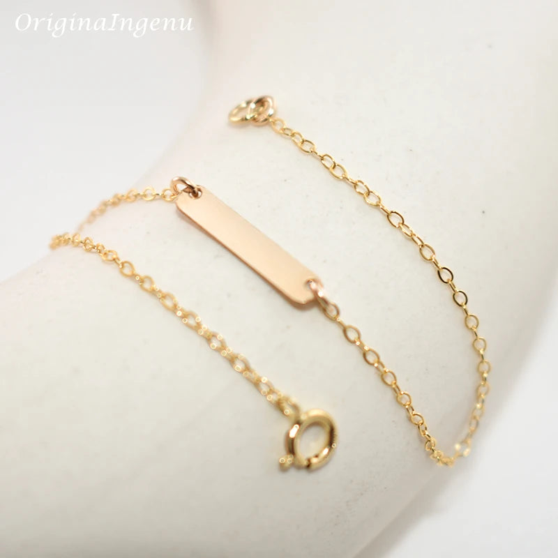 14K Gold Filled Bar Bracelet