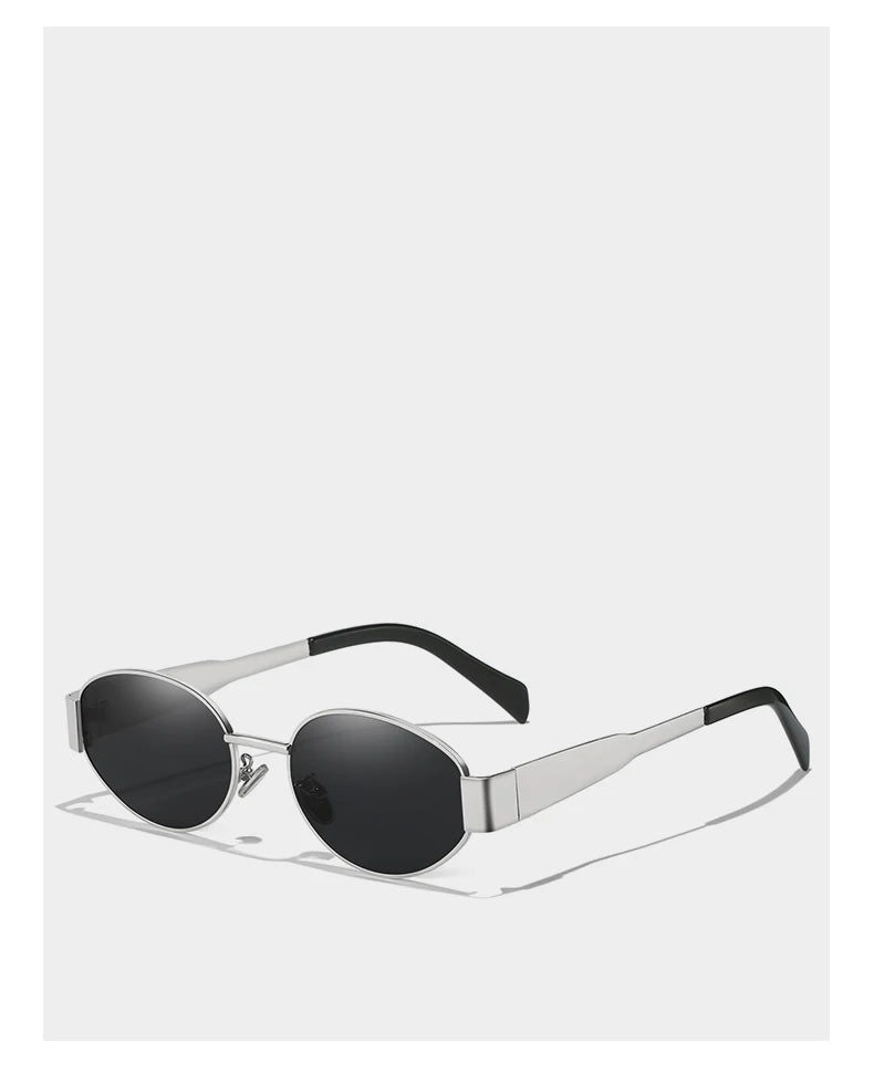 Alloy Oval Sunglasses