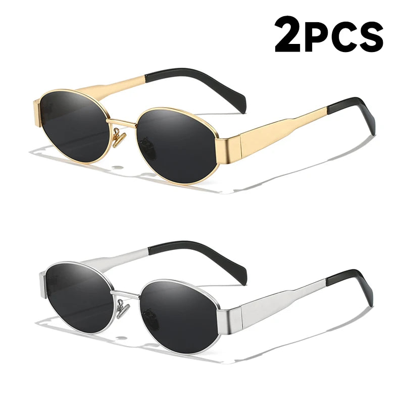 Alloy Oval Sunglasses