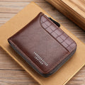 Leather RFID Wallet with Zipper