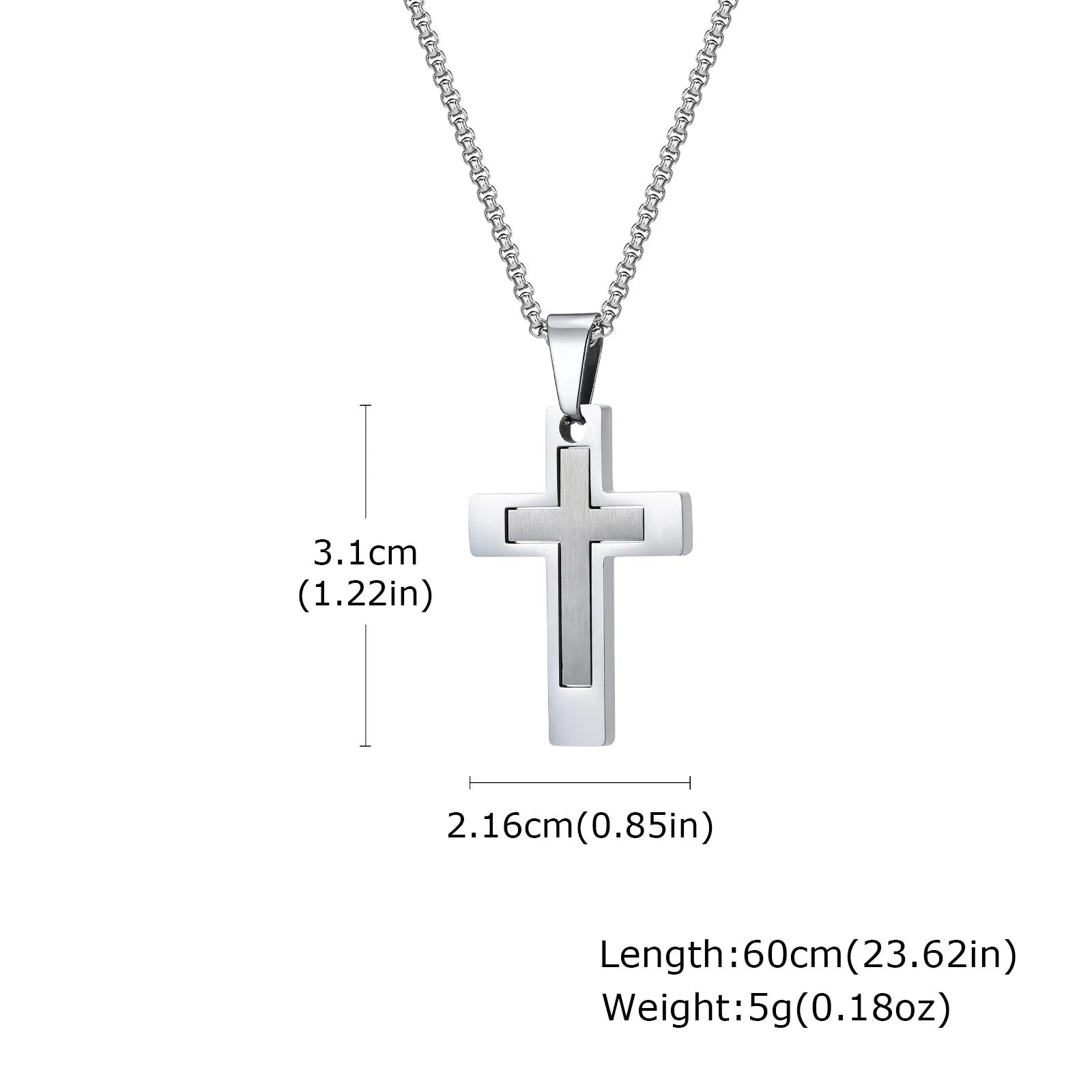 Minimalist Stainless Steel Cross Necklace