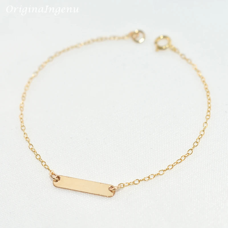 14K Gold Filled Bar Bracelet
