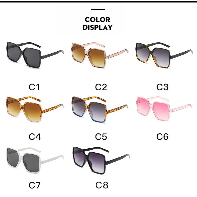 Square Big Frame Retro Shades