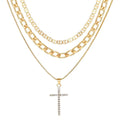 Layered Cross Necklace