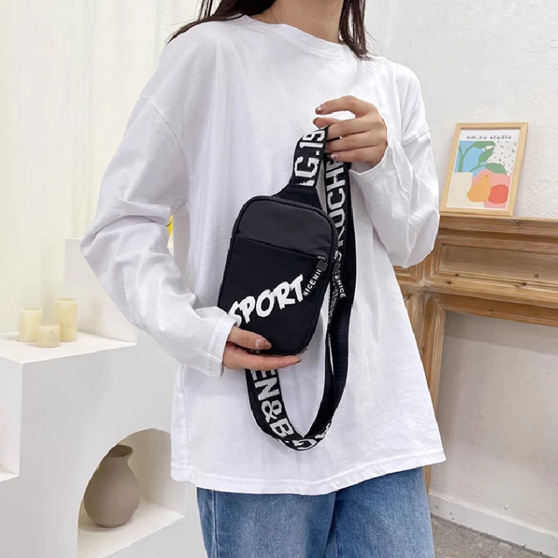 Graffiti Print Hip Hop Chest Bag