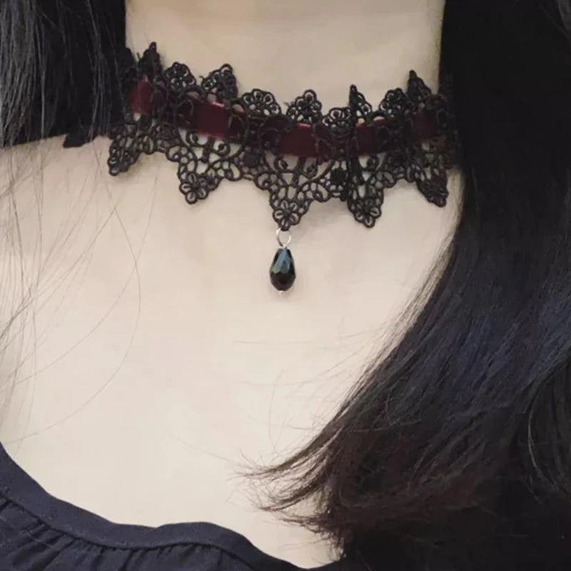 Gothic Lace Velvet Choker