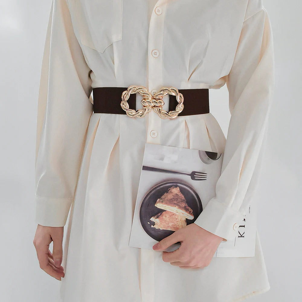 Luxury Corset Waist Belt — Metal Buckle