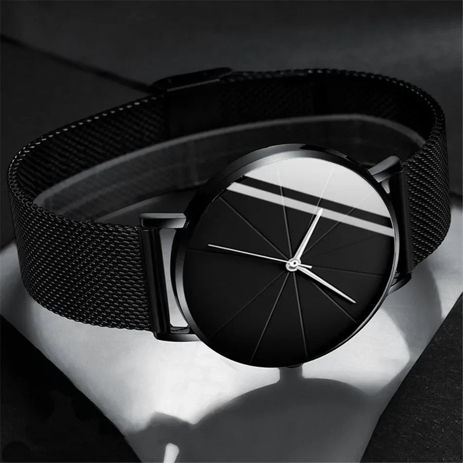 Men's Minimalist Ultra-Thin Mesh Belt Quartz Watch