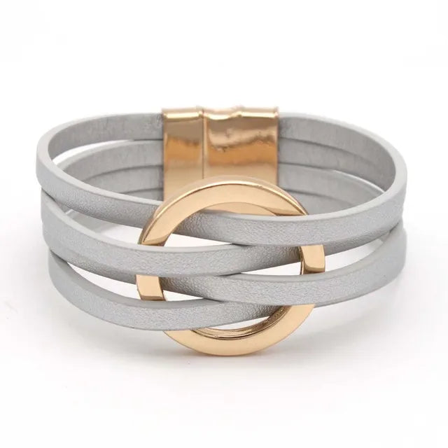Multilayer Leather Wrap Bracelet