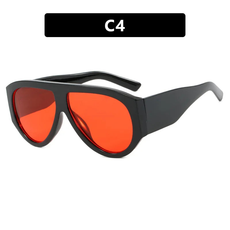 Retro Oversized Oval Sunglasses