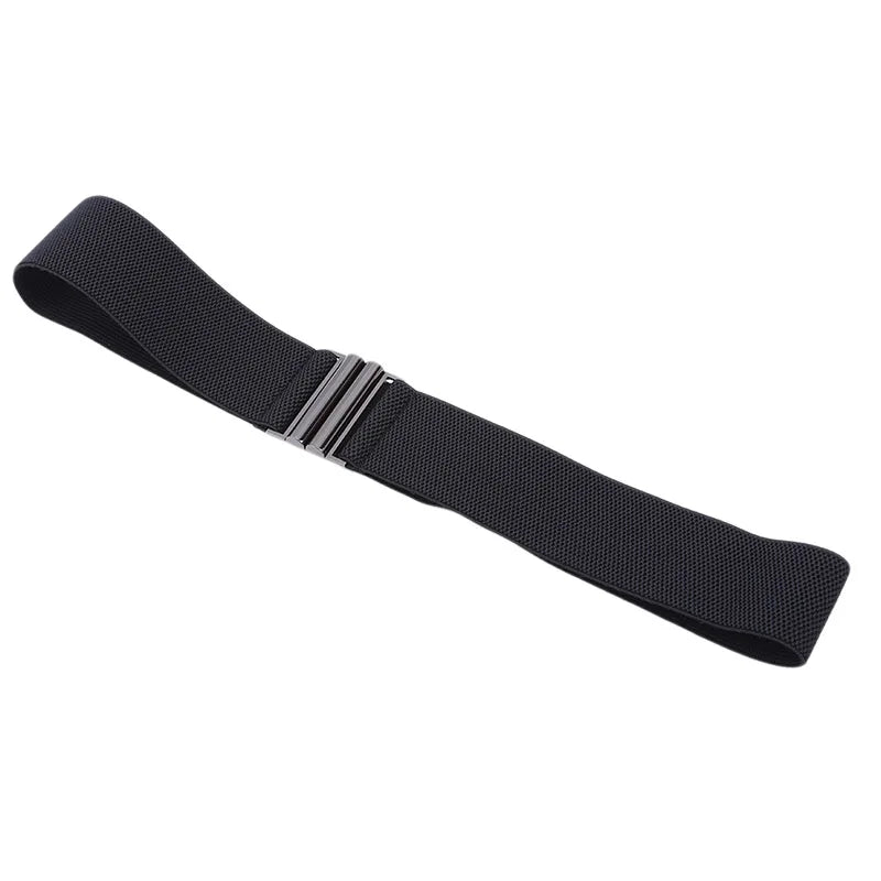 Elastic Wide Waist Belt — Women's Buckle Strap