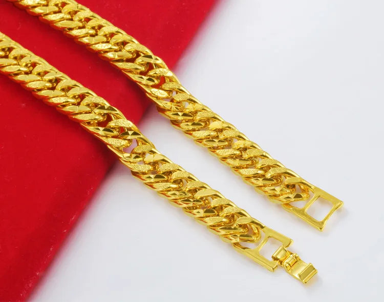 Gold Sterling Silver Chain Bracelet — Unisex