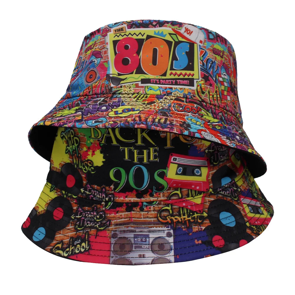 Reversible Letter Hip Hop Panama Hat