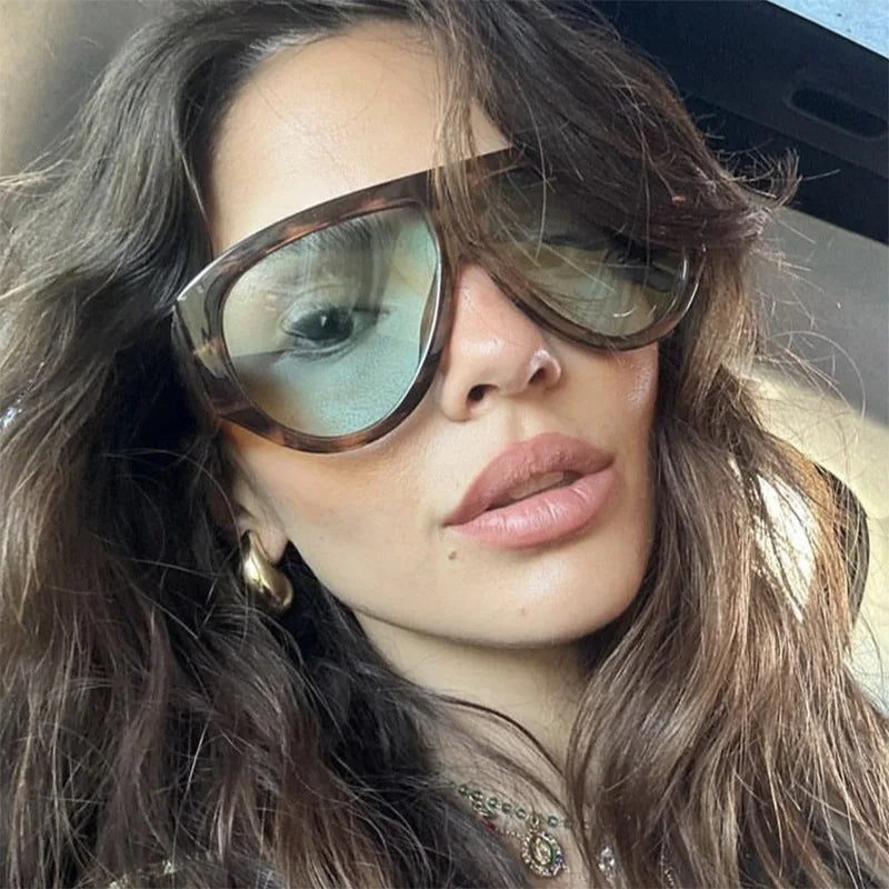 Retro Oversized Oval Sunglasses