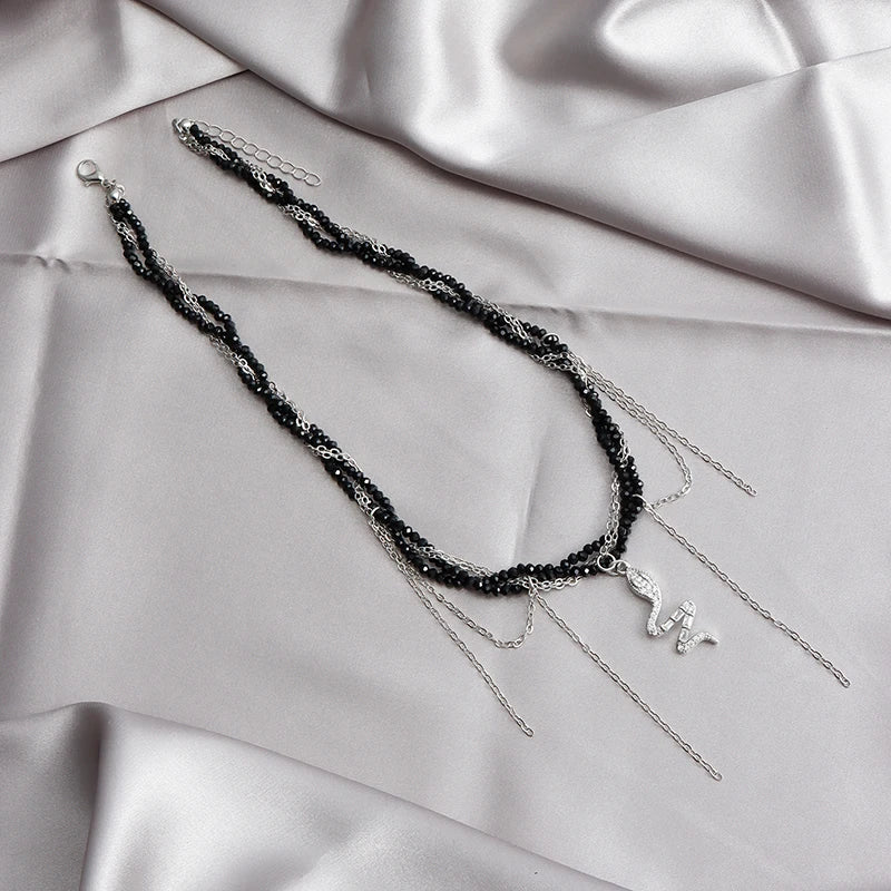Cross Tassel Necklace