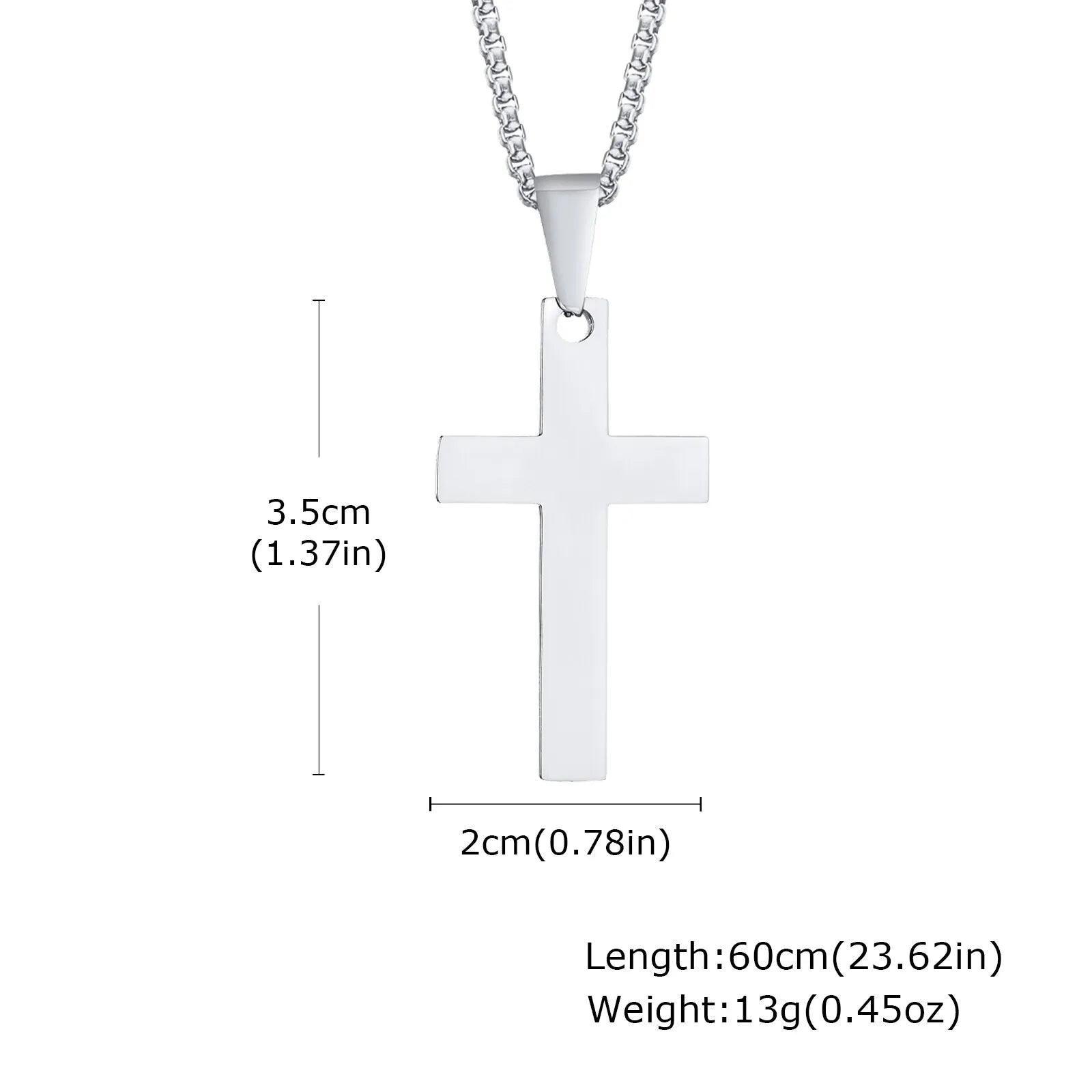 Minimalist Stainless Steel Cross Necklace